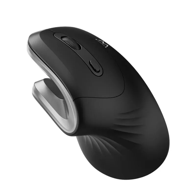Ewent Ratón Inalámbrico Ergonómico Vertical 1000dpi USB-A 2.4GHz Negro/Gris