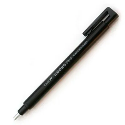 Tombow Portagomas Mono Zero Punta 2,3Mm Redonda Cuerpo Negro