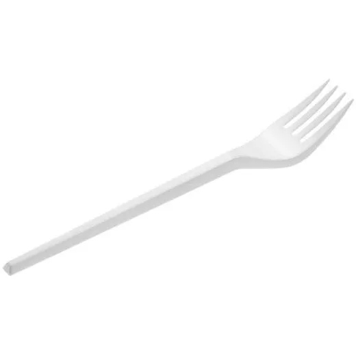 Tenedor Grande Reutilizable 16,5Cm Pack De 20 Blanco