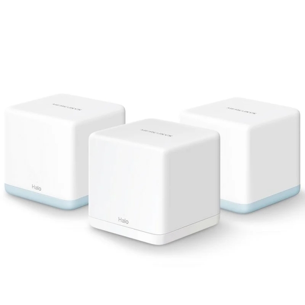 Mercusys Halo H32G Sistema Wi-Fi 5 Mesh Ac1200 Dual Band - 3 Unidades Halo - Cobertura Hasta 320 M² - Color Blanco