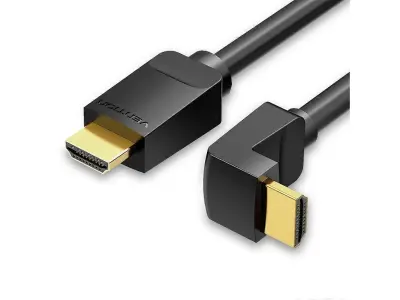 Vention Cable HDMI 2.0 Acodado 4K 1m con Conectores Chapados en Oro y Compatible HDR