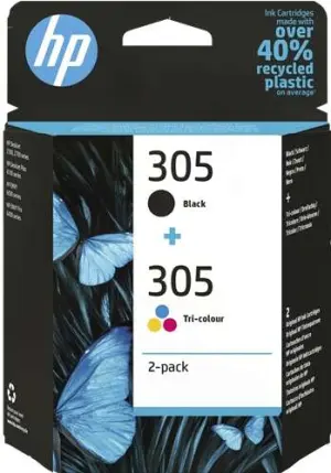 HP Cartucho de Tinta Negro y Tricolor Nº 305 para DeskJet y Envy Series