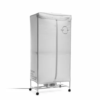 InnovaGoods Dupledry Secadora Eléctrica Portátil 1200W 15kg Acero Inoxidable Gris