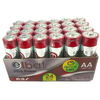 Elbat Pack de 24 Pilas Alcalinas LR6/AA en Varios Colores