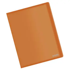 Dohe Carpeta A4 con 20 Fundas Transparentes Soldadas 80mic Tapa Flexible Naranja