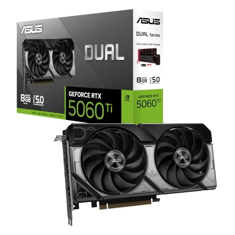 ASUS RTX 5060 Ti OC 8GB GDDR7 3xDP 1xHDMI 128bit 550W CUDA Graphics Card