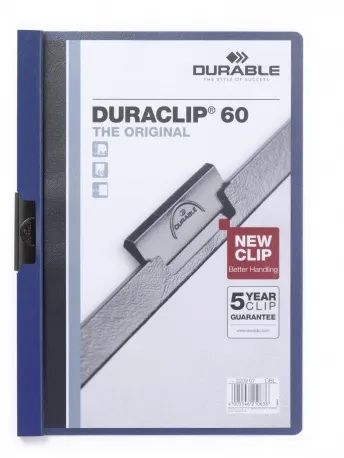 Durable Carpeta Dossier Pinza Duraclip 60 Azul Oscuro A4 - 25 Unidades