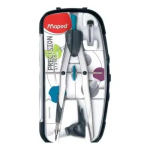 Maped Precision System Compas con Bigotera Gigante - Incluye Adaptador y Estuche de Minas