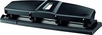 Maped Perforadora Essential Metal 4 Agujeros Negro