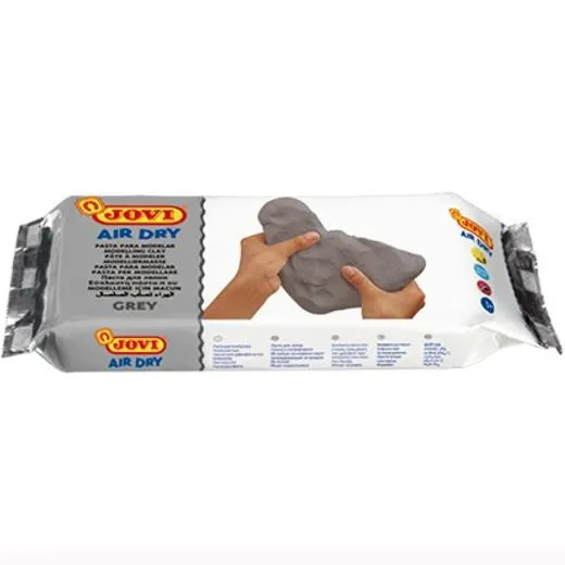 Jovi Air Dry Pastilla De Pasta Modelar Endurece Al Aire 500Gr Gris
