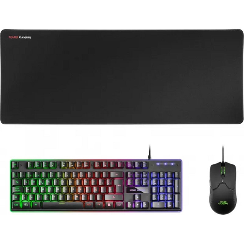 Mars Gaming Combo Mcpx Gaming 3In1 Rgb Negro