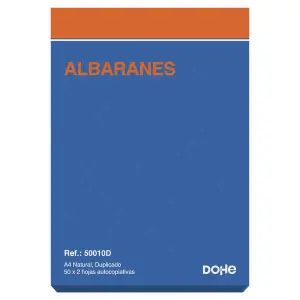 Dohe Talonario Albaranes A4 Autocopiativo 50 Hojas x 2