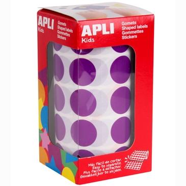 Apli Gomets Redondos 20Mm Rollo Lila
