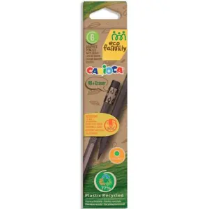 CARIOCA ESTUCHE 6 LÁPICES DE GRAFITO TITA ECO FAMILY HB CON GOMA