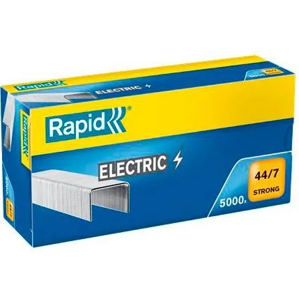 Rapid Strong 44/7 Electric Caja de 5000 Grapas 44/7 - Hasta 70 Hojas Galvanizadas