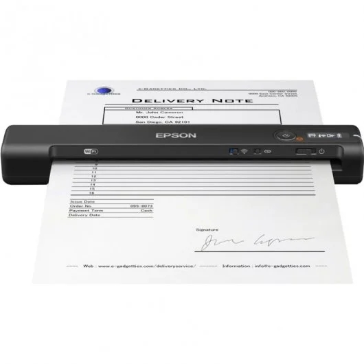 Epson Workforce Es60W Escaner Portatil Inalambrico Wifi - 600Dpi - Pantalla Lcd - Tecnologia Readyscan Led