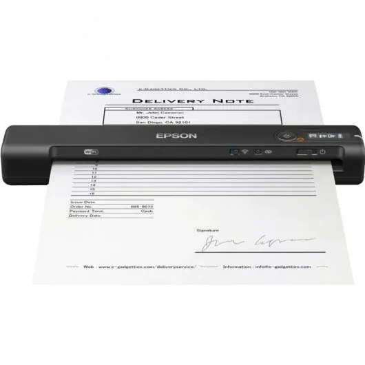 Epson Workforce Es60W Escaner Portatil Inalambrico Wifi - 600Dpi - Pantalla Lcd - Tecnologia Readyscan Led