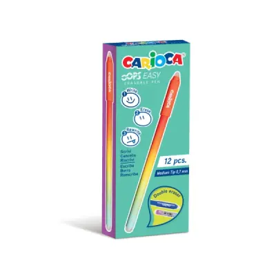 Carioca Oops Easy Bolígrafo Borrable 0.7mm Tinta Termo Sensible Rojo Degradado