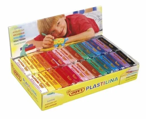 Jovi Expositor de 30 Pastillas de Plastilina 50gr 100% Vegetal Colores Surtidos