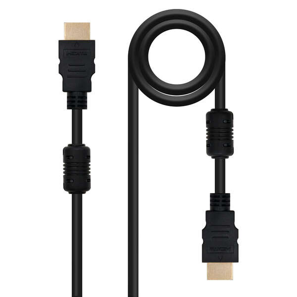 Nanocable Cable Hdmi V1.4 Con Ferrita Macho A Hdmi V1.4 Con Ferrita Macho 3M - Alta Velocidad - Color Negro