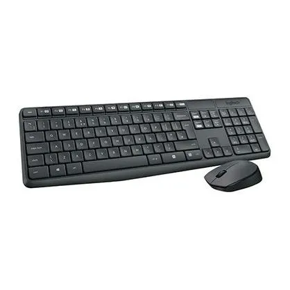 Logitech Combo Teclado + Ratón Mk235 Inalámbrico 2.4Ghz Qwerty Español Negro