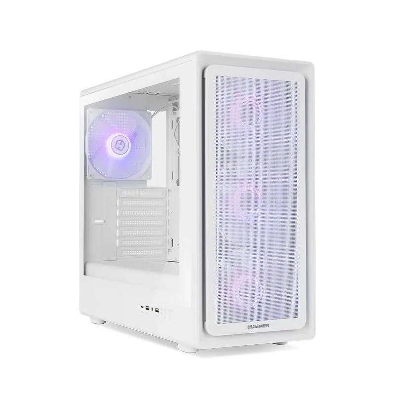 Nox Semitorre Hummer Aero Hyperflow Argb Blanco