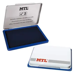 Mtl Tampón Metálico Para Sellado Nº2 122X84X14mm Con Almohadilla Entintada Azul