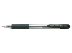Pilot Bolígrafo Retráctil SuperGrip 1.0mm Punta Redonda Tinta de Aceite Color Negro