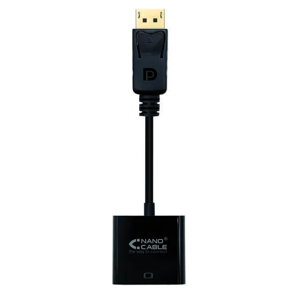 Nanocable Conversor Displayport A Svga - Displayport /M-Svga/H - 15 Cm - Color Negro