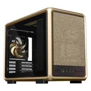 Cooler Master MasterFrame 400 Mesh Gold Limited Edition MicroATX Caja con Ventana Lateral, 2x USB-A 3.2, 1x USB-C 3.2, 1x Audio y Micro