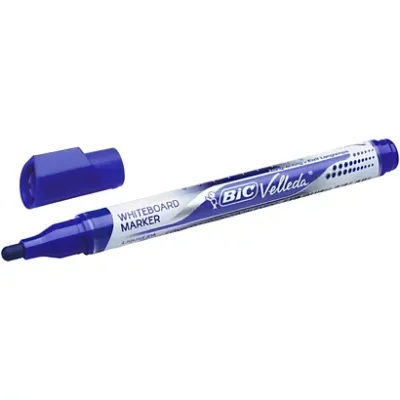 Bic Velleda Marcador Para Pizarra - Punta Media 2.3mm - Tinta Líquida Azul