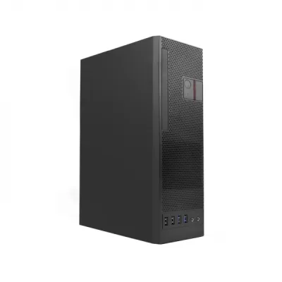 Coolbox Caja MicroATX Slim T360 Black con Fuente TFX 80Plus Bronze Vertical y Horizontal