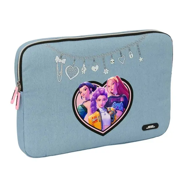 Safta K-Pop Demon Hunters Huntr/X Funda Para Portátil 15.6" Acolchada Azul Claro