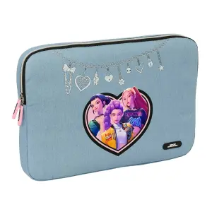 Safta K-Pop Demon Hunters Huntr/X Funda Para Portátil 15.6" Acolchada Azul Claro