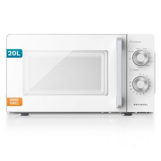 Grunkel Microondas Con Grill 700W 20L Blanco