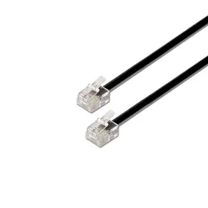 Aisens Cable de Teléfono 6P4C M-M 2.0m Negro