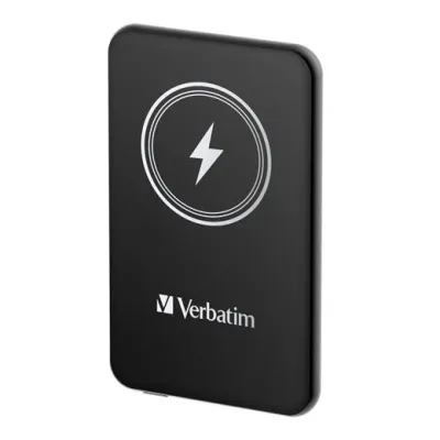 Verbatim Power Bank Inalámbrico 10K mAh con USB-C - Negro