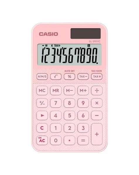 Casio Calculadora De Oficina SL-310YC-LP 10 Dígitos Rosa Claro