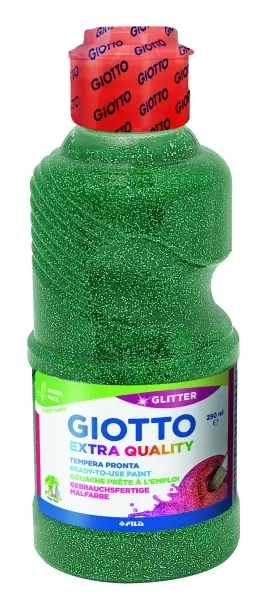 Giotto Glitter Tempera 250ml Bio PET Color Verde