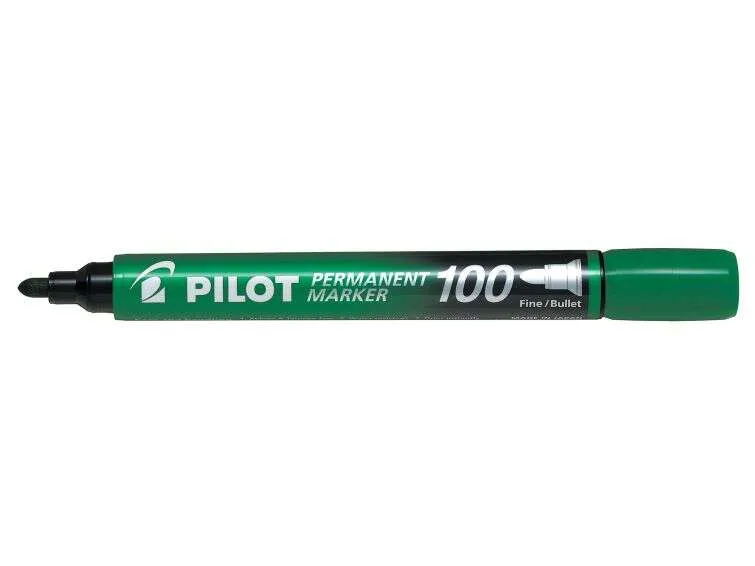 Pilot Rotulador Permanente 100 - Punta Fina De Bala 4,5Mm - Trazo 1Mm - Color Verde