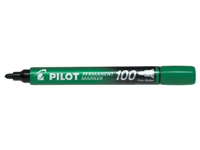Pilot Rotulador Permanente 100 Verde Punta Fina 4,5mm Trazo 1mm