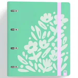 Carchivo Carpeta Anillas 4x35mm Carpeblock 360 con Recambio 100H 90g 4 Separadores PP Verde