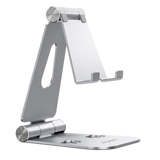Aisens Soporte De Sobremesa Tamaño Xl Ajustable 2 Pivotes Para Movil/Tablet Plata