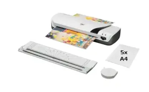 GBC Inspire+ A4 Plastificadora, Recortadora de Esquinas, Cizalla y 5 Bolsas A4