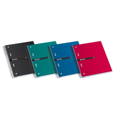 Enri Status A5+ Cuaderno Tapa Extradura 120 Hojas Cuadricula 5x5 Colores Surtidos