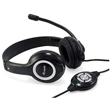 Equip Auriculares C/ Diadema C/ Cable Microfono Biaural Plástico Negro