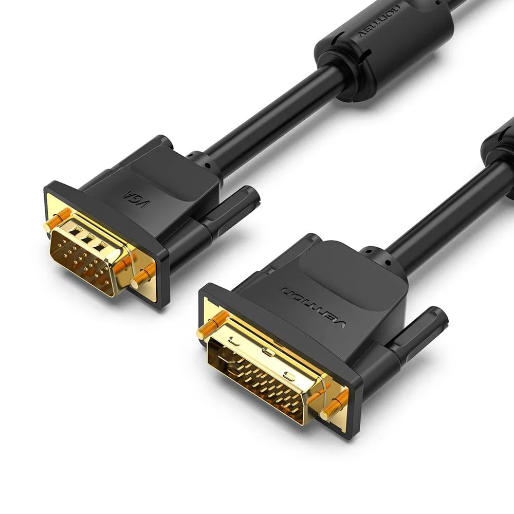 Vention Cable Conversor DVI Macho a VGA Macho - 3m - Color Negro