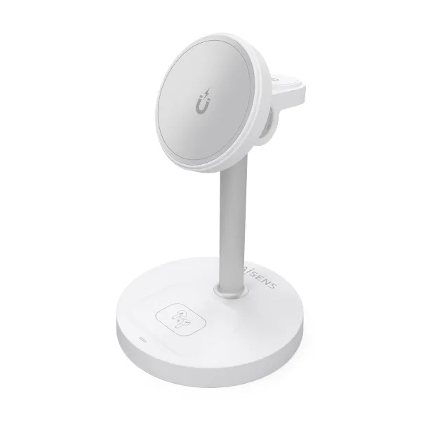 Aisens Cargador Inalambrico 15W - Usb-C - Protocolo Qi2 - Moviles, Apple Watch Y Auriculares - Proteccion Contra Sobretension, Sobretemperatura Y Sobrecorriente - Color Blanco