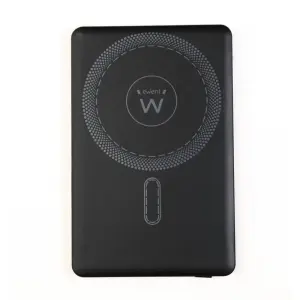 Ewent EW1160 Batería Externa Polímero De Litio Cargador Inalámbrico Negro