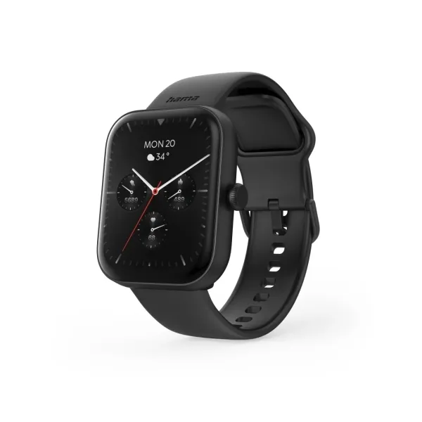Hama Smartwatch 5000 AMOLED 1.65" IP68 Manos Libres con Sensores Negros